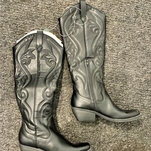 Wild Fable Womens Black Kenzi Over the Knee Boots SIZE 7.5